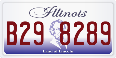 IL license plate B298289