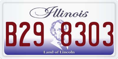 IL license plate B298303