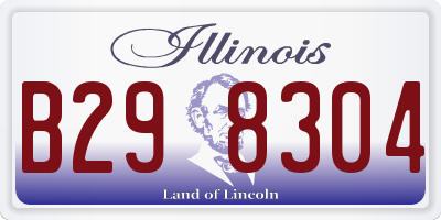 IL license plate B298304