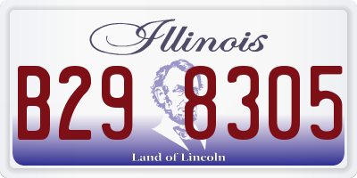 IL license plate B298305