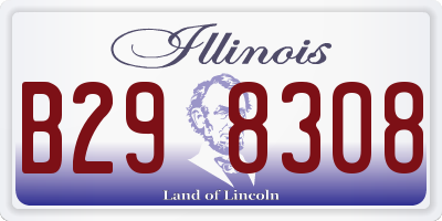 IL license plate B298308