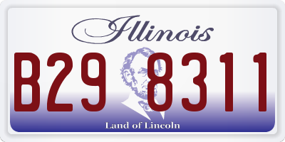 IL license plate B298311