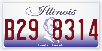 IL license plate B298314