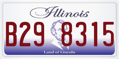 IL license plate B298315