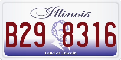 IL license plate B298316