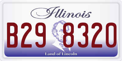 IL license plate B298320