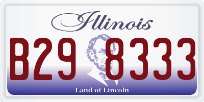 IL license plate B298333