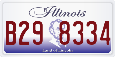 IL license plate B298334