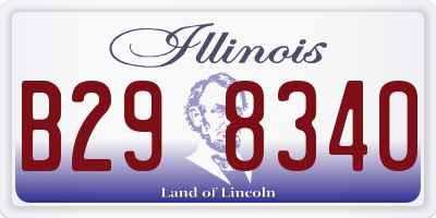 IL license plate B298340