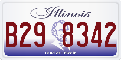 IL license plate B298342