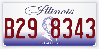 IL license plate B298343