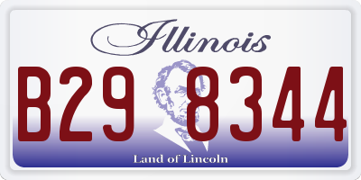 IL license plate B298344