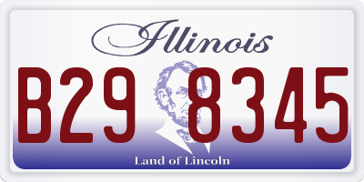 IL license plate B298345