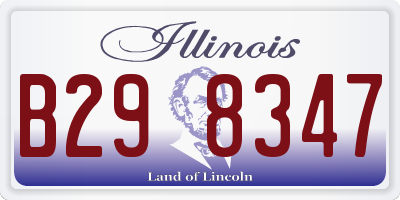 IL license plate B298347