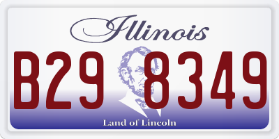 IL license plate B298349