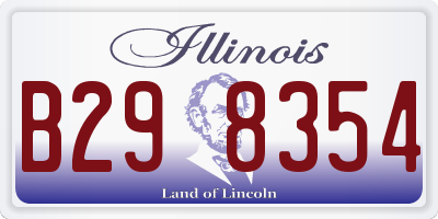 IL license plate B298354