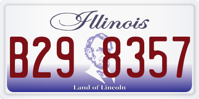 IL license plate B298357