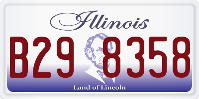 IL license plate B298358