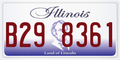 IL license plate B298361