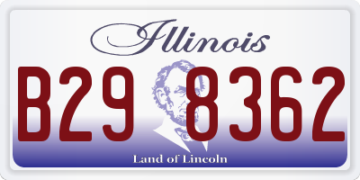 IL license plate B298362