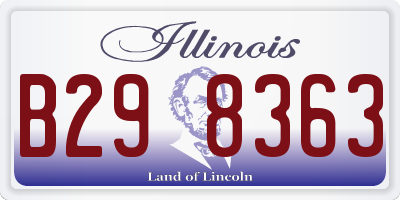 IL license plate B298363