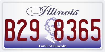 IL license plate B298365