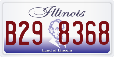 IL license plate B298368