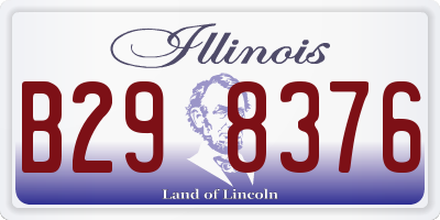 IL license plate B298376