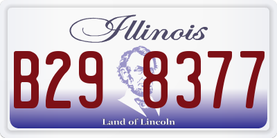 IL license plate B298377