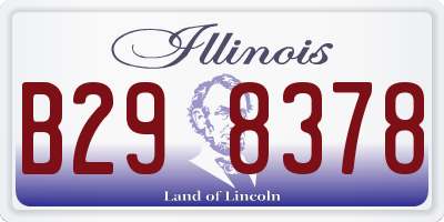 IL license plate B298378