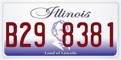 IL license plate B298381