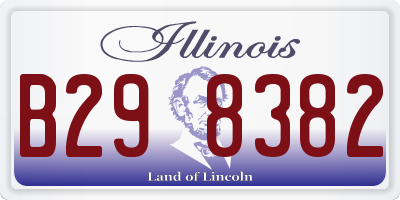 IL license plate B298382