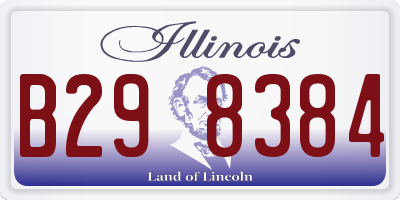 IL license plate B298384