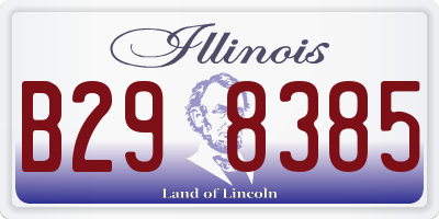 IL license plate B298385