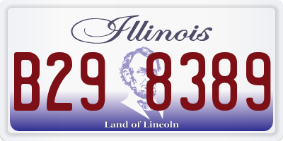 IL license plate B298389