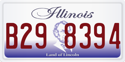 IL license plate B298394