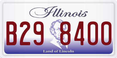IL license plate B298400