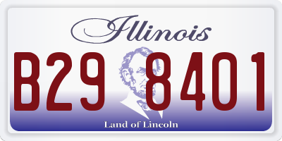 IL license plate B298401