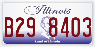 IL license plate B298403