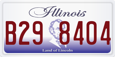 IL license plate B298404