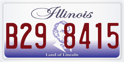 IL license plate B298415