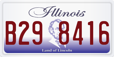 IL license plate B298416