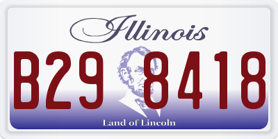 IL license plate B298418