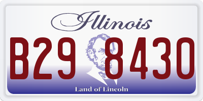 IL license plate B298430