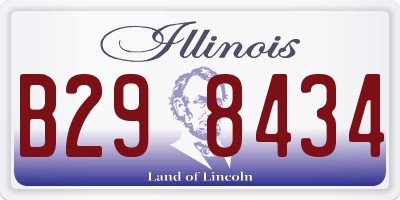 IL license plate B298434