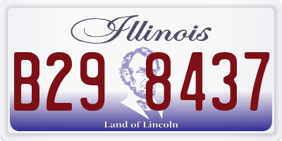 IL license plate B298437