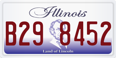 IL license plate B298452