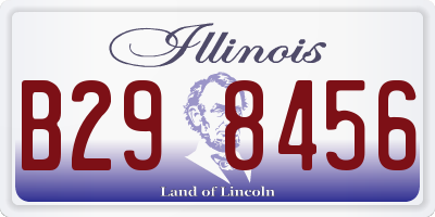 IL license plate B298456