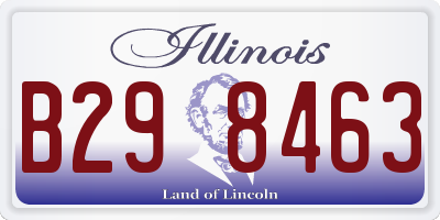IL license plate B298463