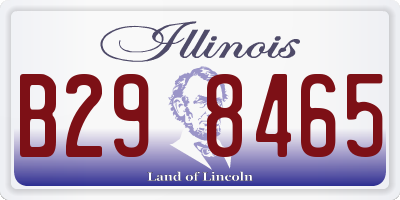 IL license plate B298465